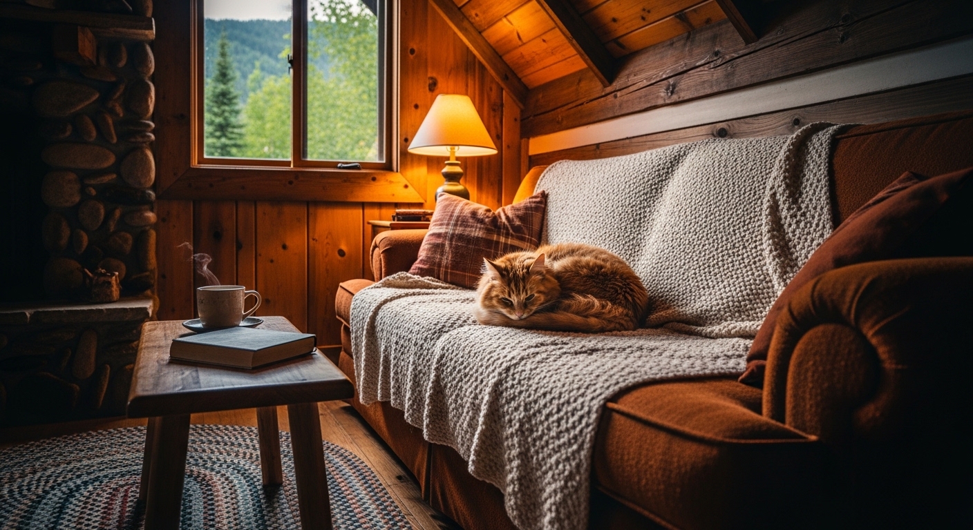 Dog on a forest trail near the property
